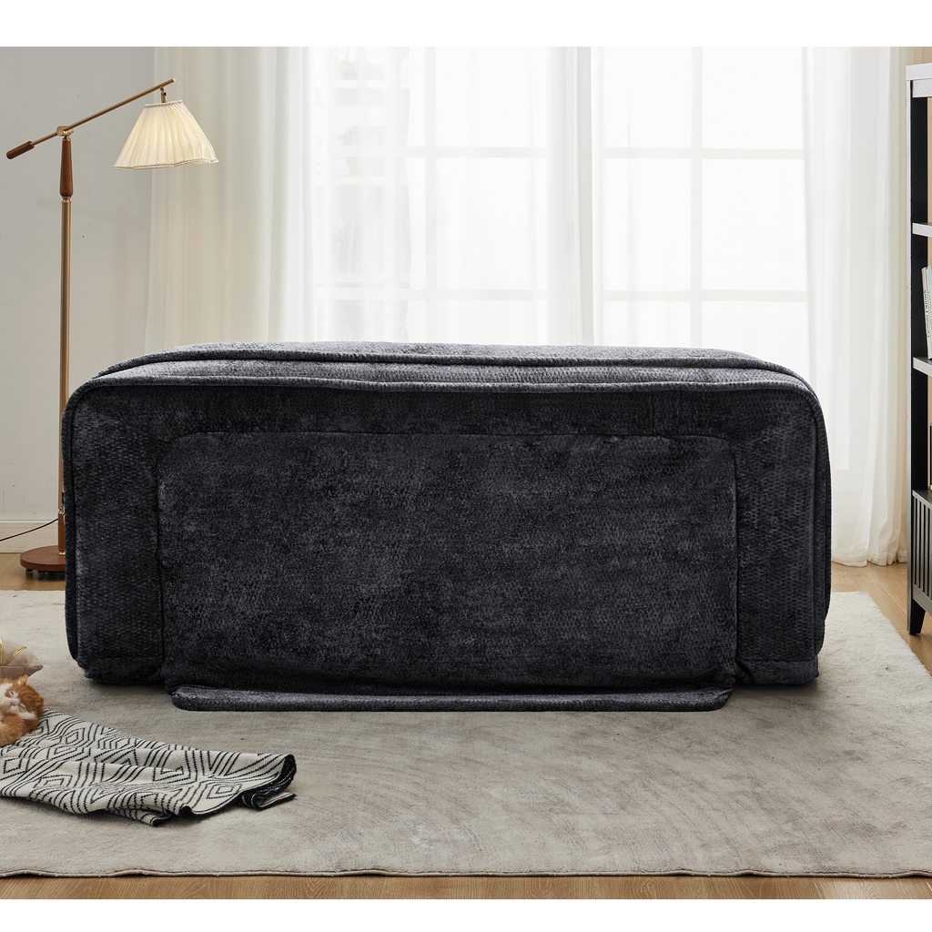 2-in-1 Extra Large Chenille Floor Couch Loveseat for Humans & Dogs