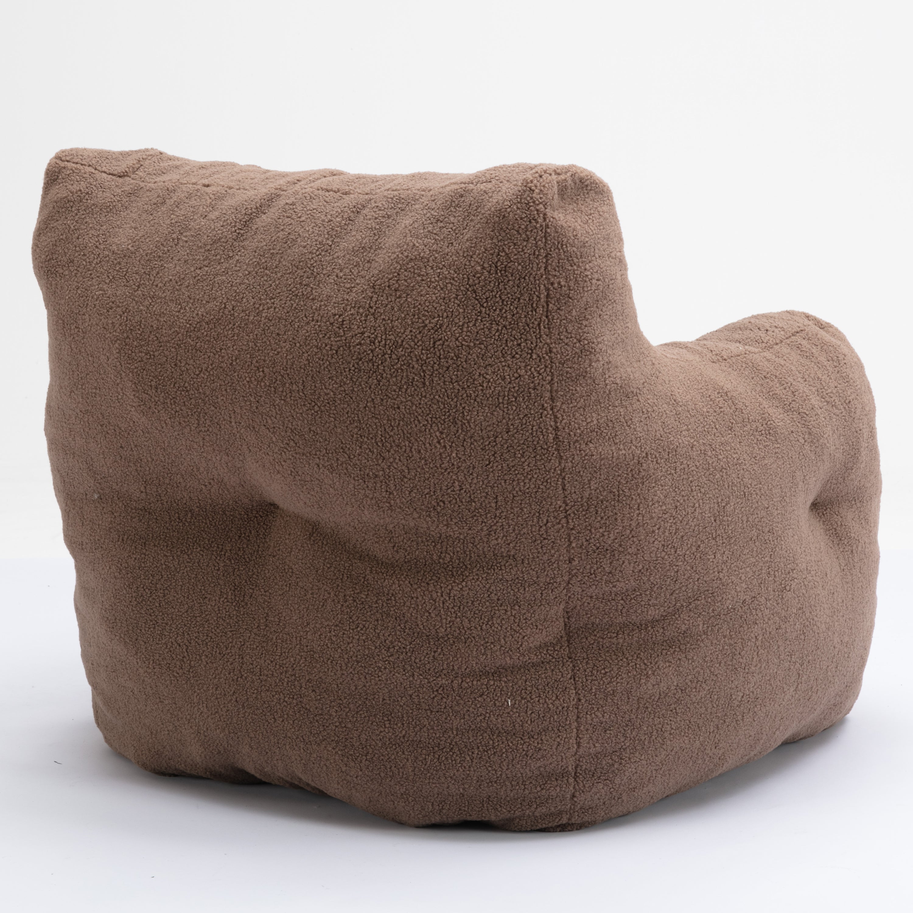 Teddy Fabric Tufted Foam Bean Bag Chair with Memory Sponge