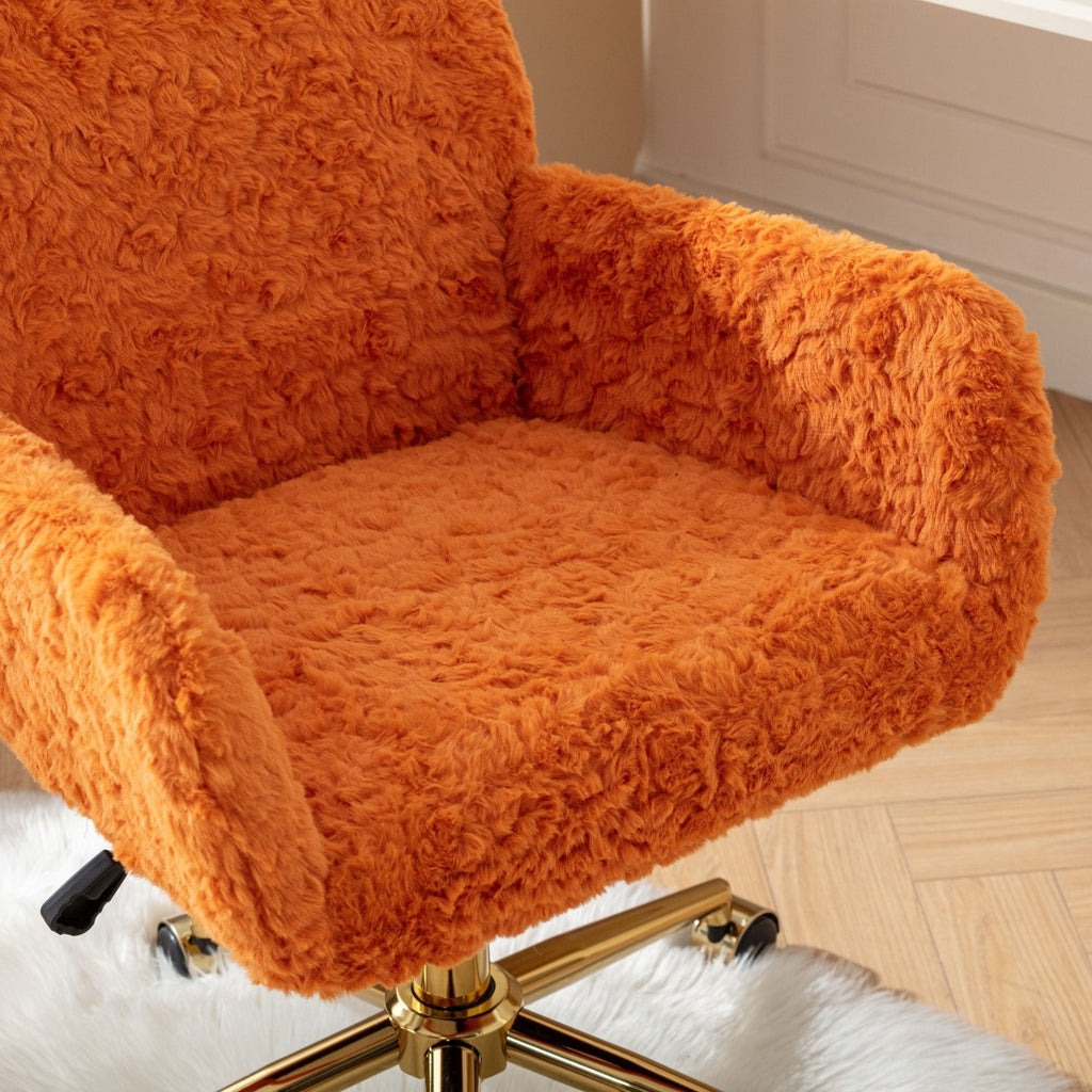 Violet Velve Home Office Chair with Golden Metal Base