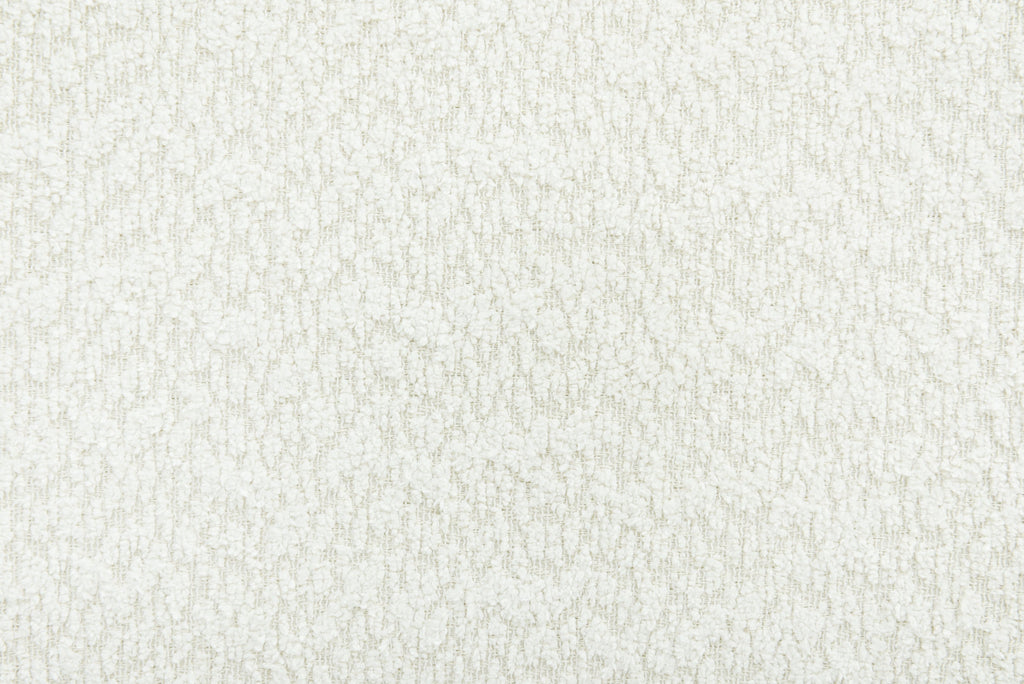 Modern White Boucle Upholstered Bed