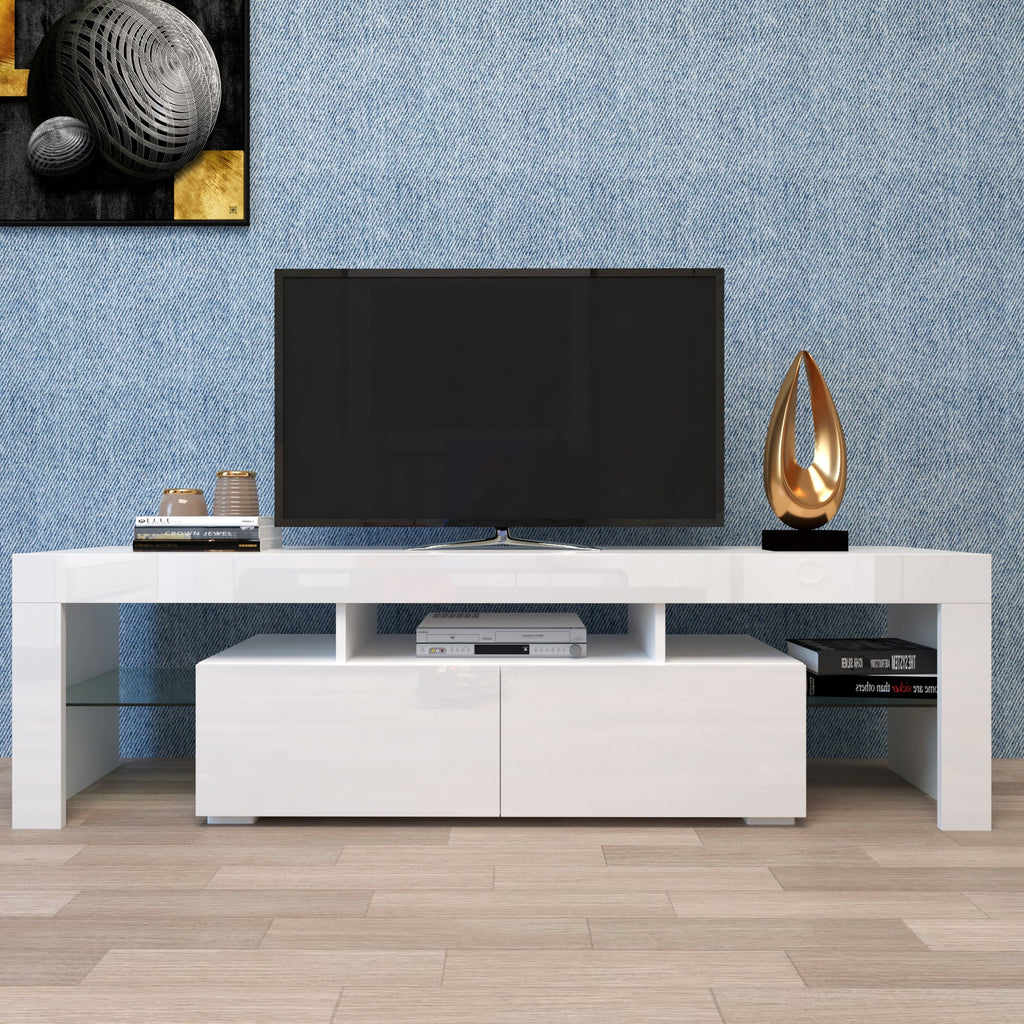 Modern Remote Control 20 Colors LED Lights TV Stand