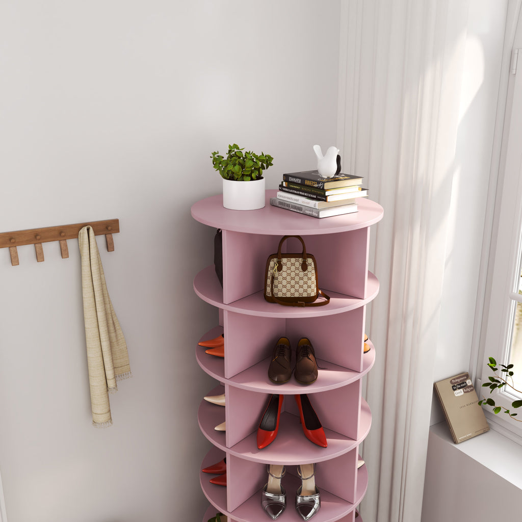 Modern 360° Rotating Shoe Cabinet 6/7 Layers Space Saver