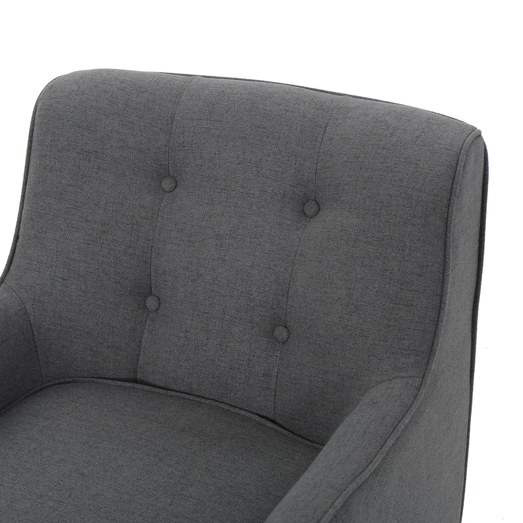 Mid-Century Modern Arm Chair with Tufted Back
