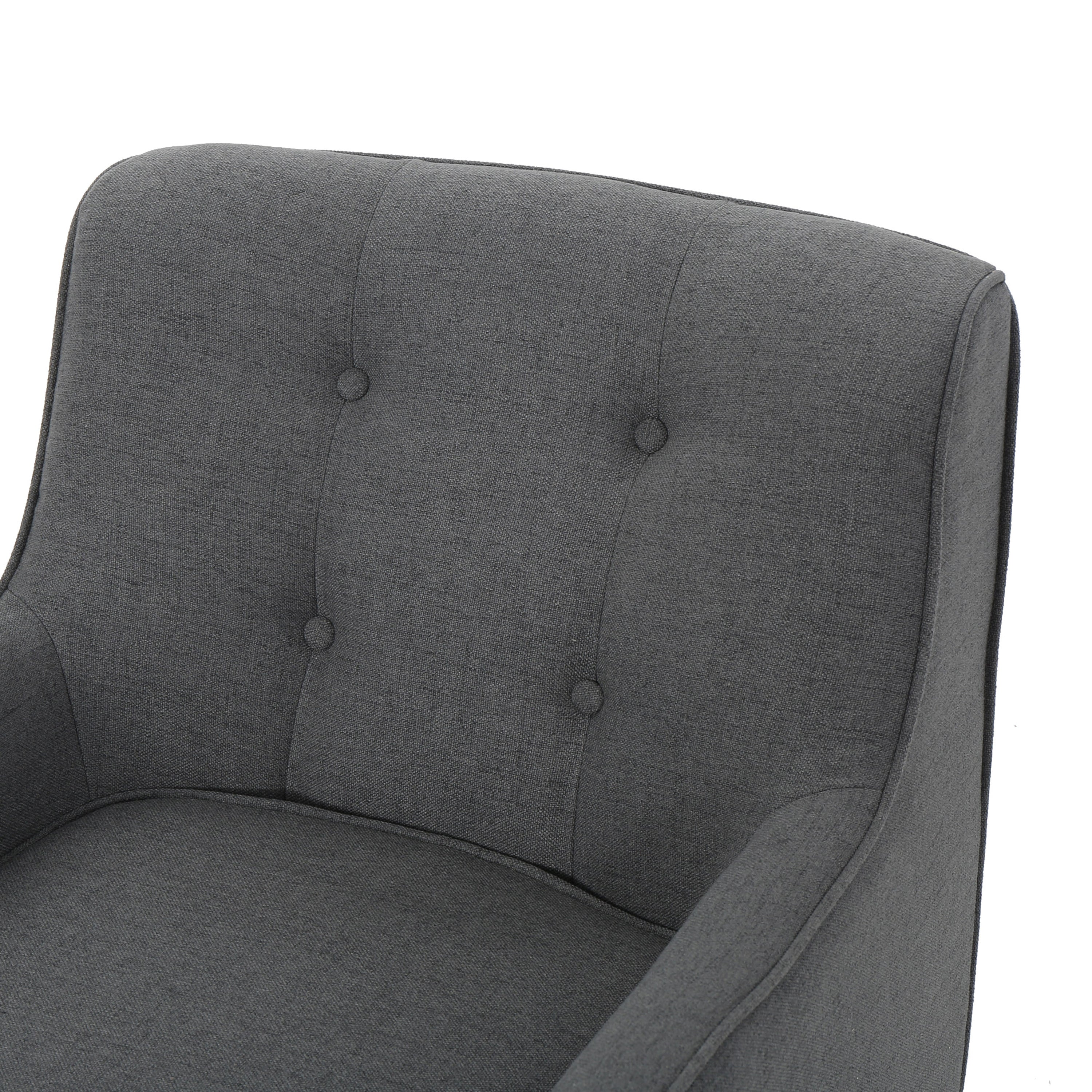 Mid-Century Modern Arm Chair with Tufted Back