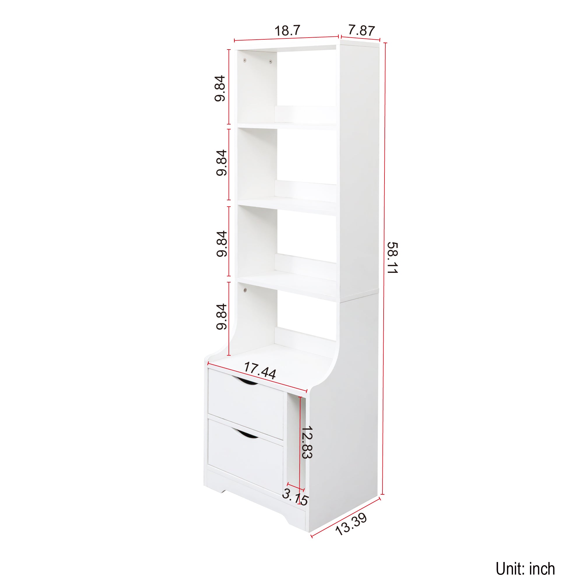 Night Stand with 2 Storage Drawers for Bedroom