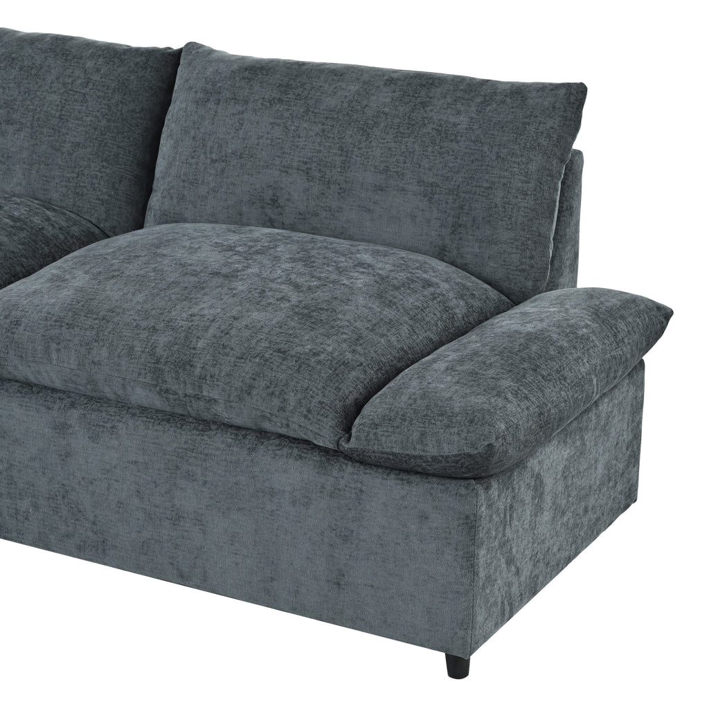 115.5' Modular Deep Gray Sectional Sofa