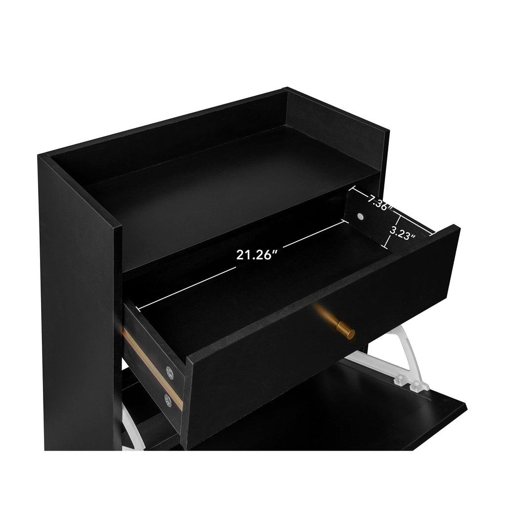Rattan Drawer Shoe Rack for Entrance