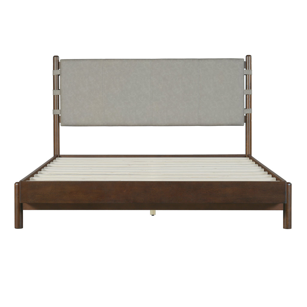 Premium Queen Size Rubber Wood Platform Bed Frame