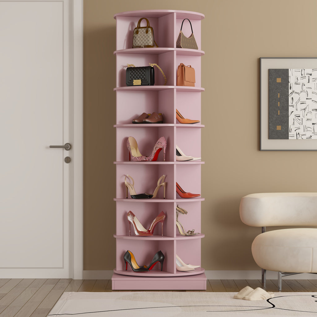 Modern 360° Rotating Shoe Cabinet 6/7 Layers Space Saver