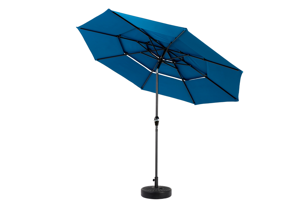 10ft 3-Tier Aluminium Patio Umbrella with Auto-Tilt (No Base)