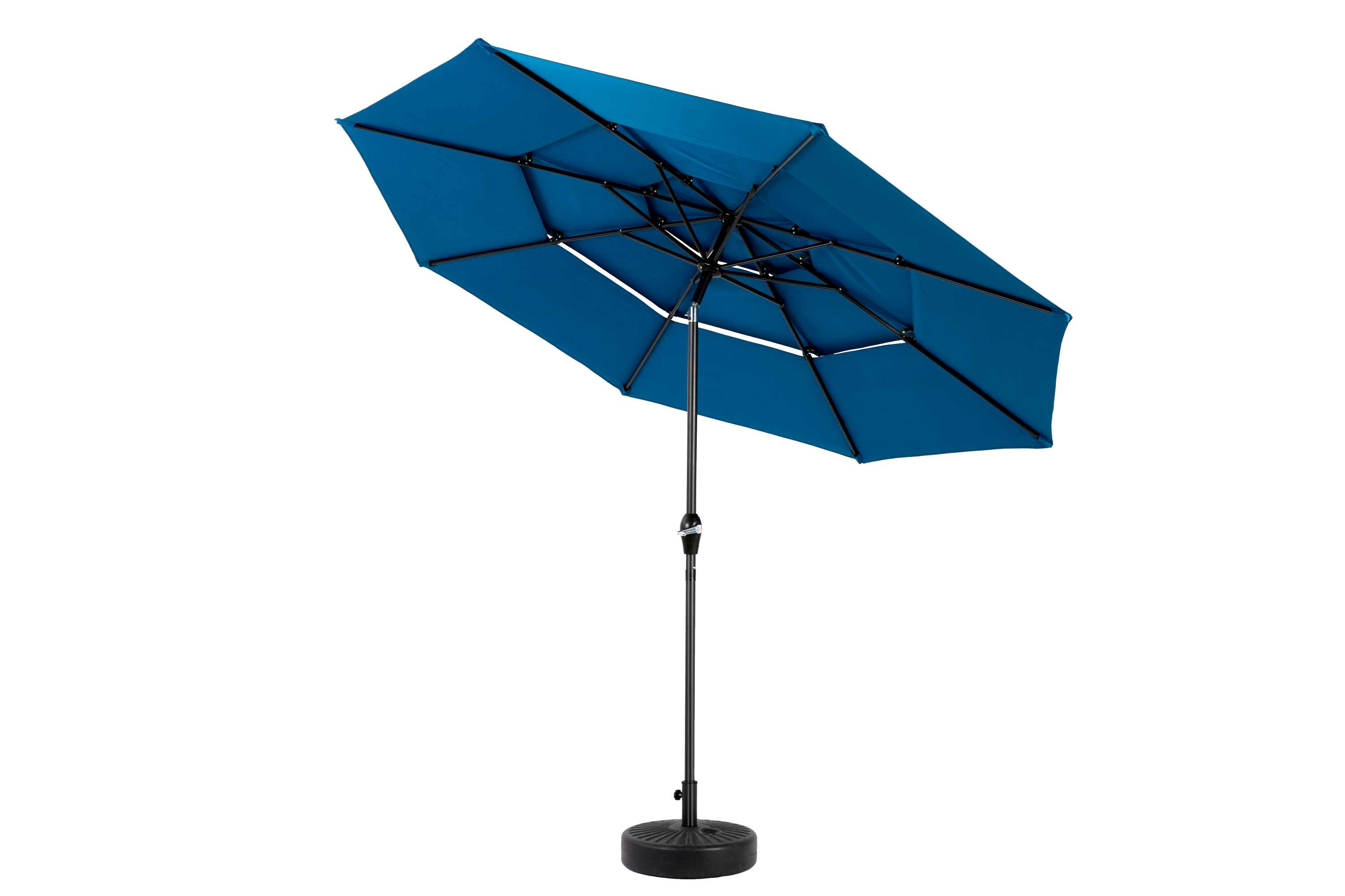 10ft 3-Tier Aluminium Patio Umbrella with Auto-Tilt (No Base)