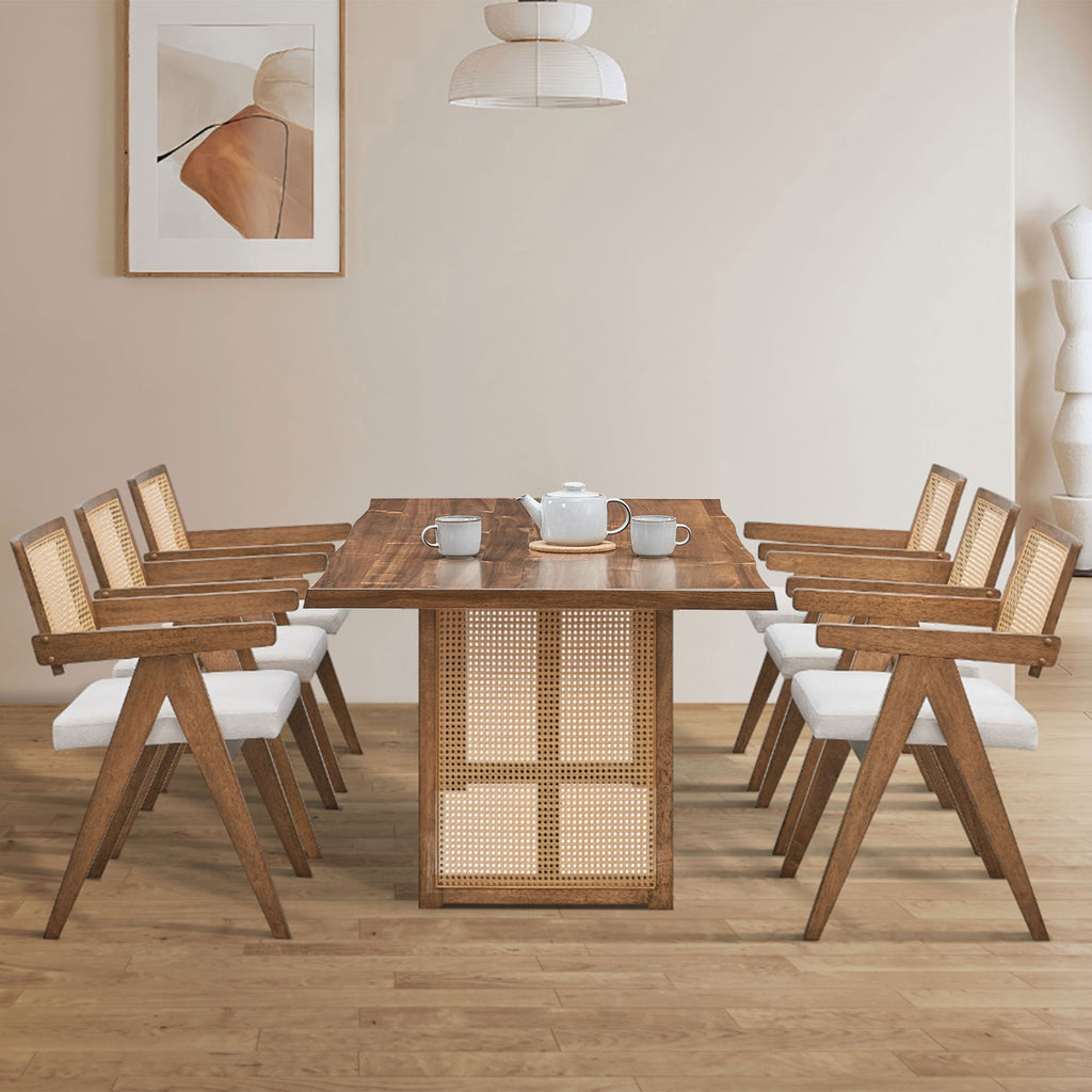 86.61 Inch Oversize Rectangular Waves Dining Table