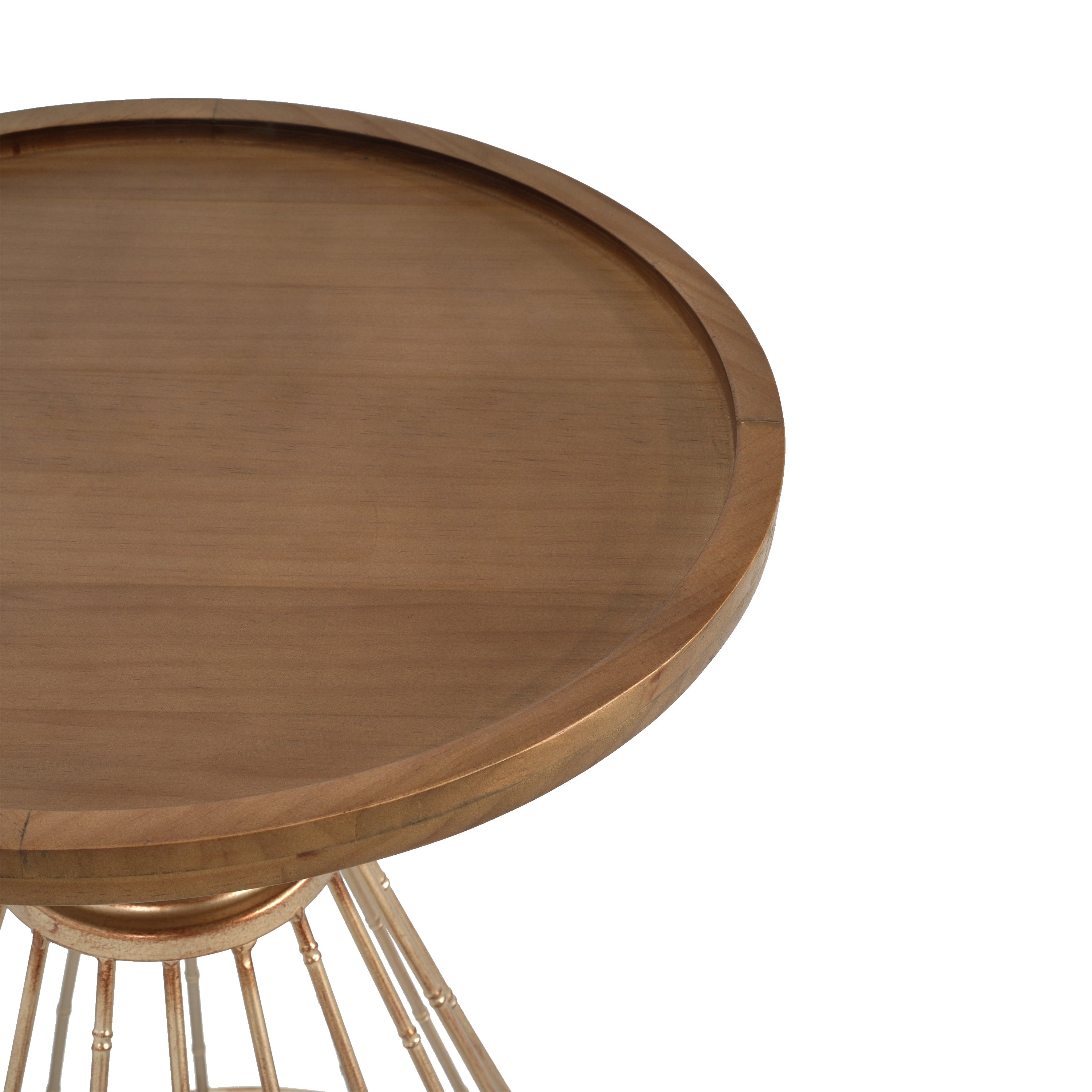 Hollow Edge Retro Art Pine Side Table