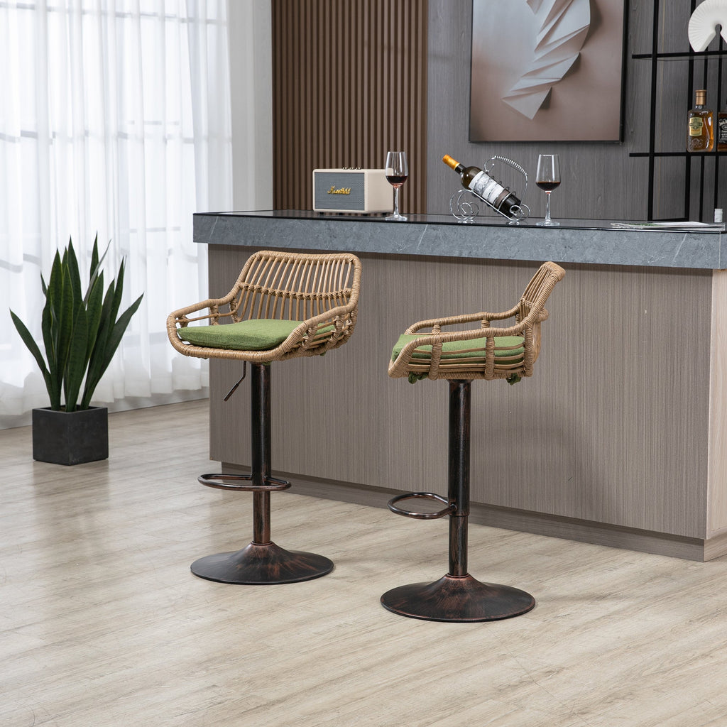 Modern Swivel Bar Stools (Set of 2)