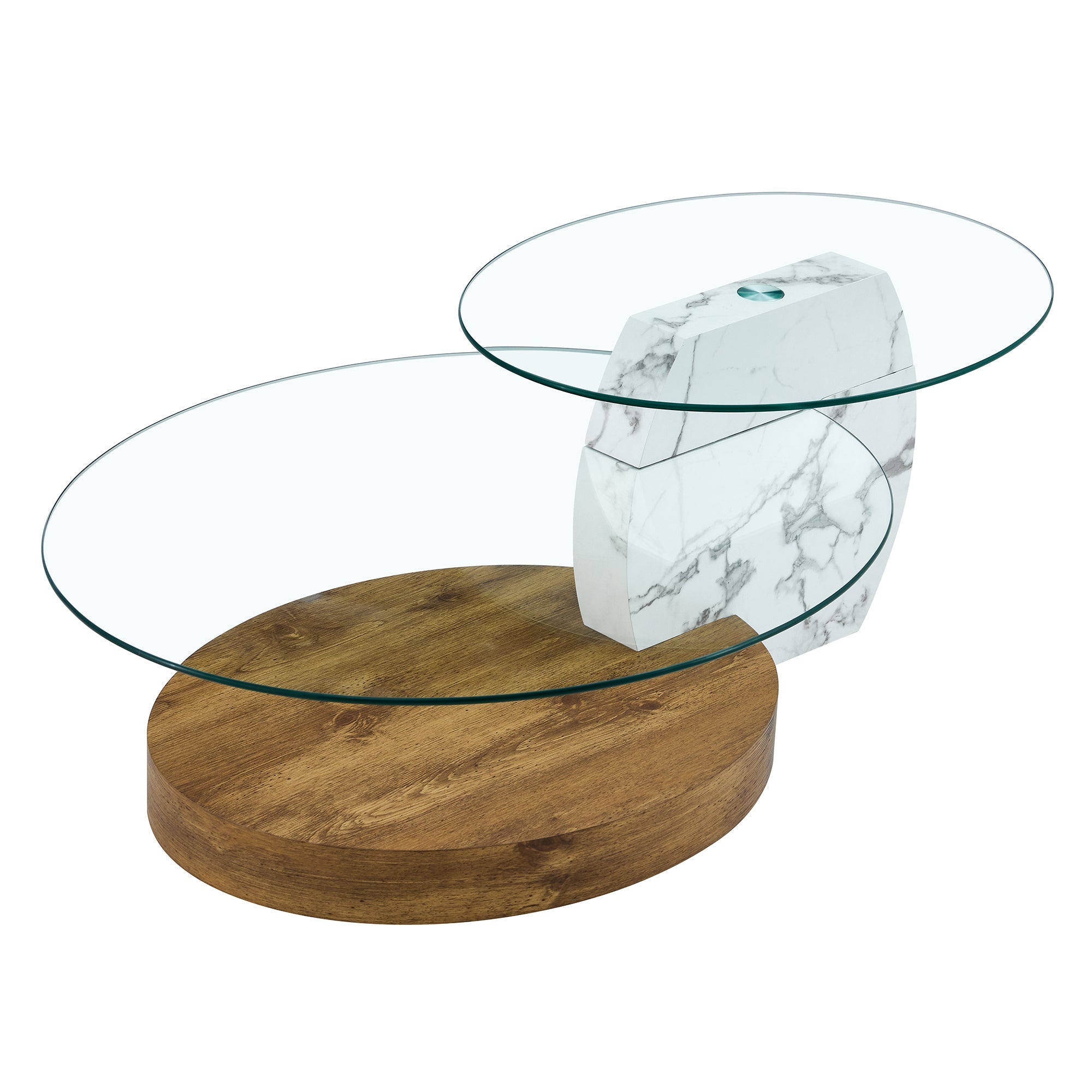 Contemporary Artistic Double Layer Coffee Table