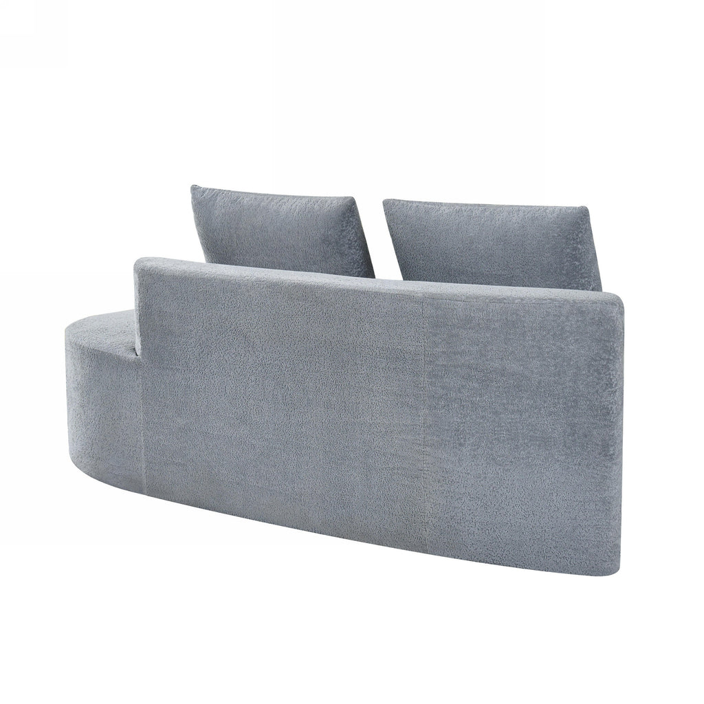 116' Modern Curved Sectional Sofa for Living Room