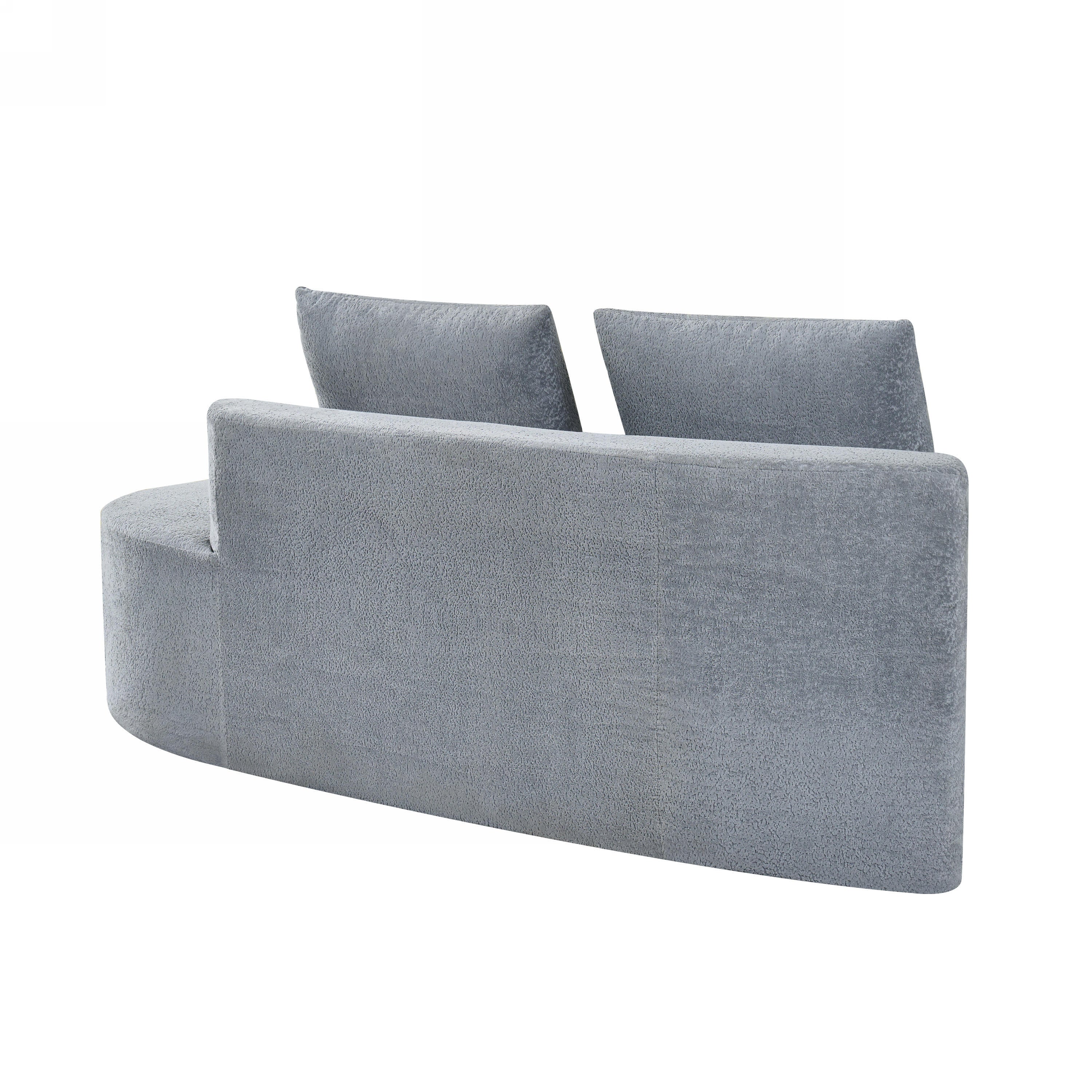 116' Modern Curved Sectional Sofa for Living Room