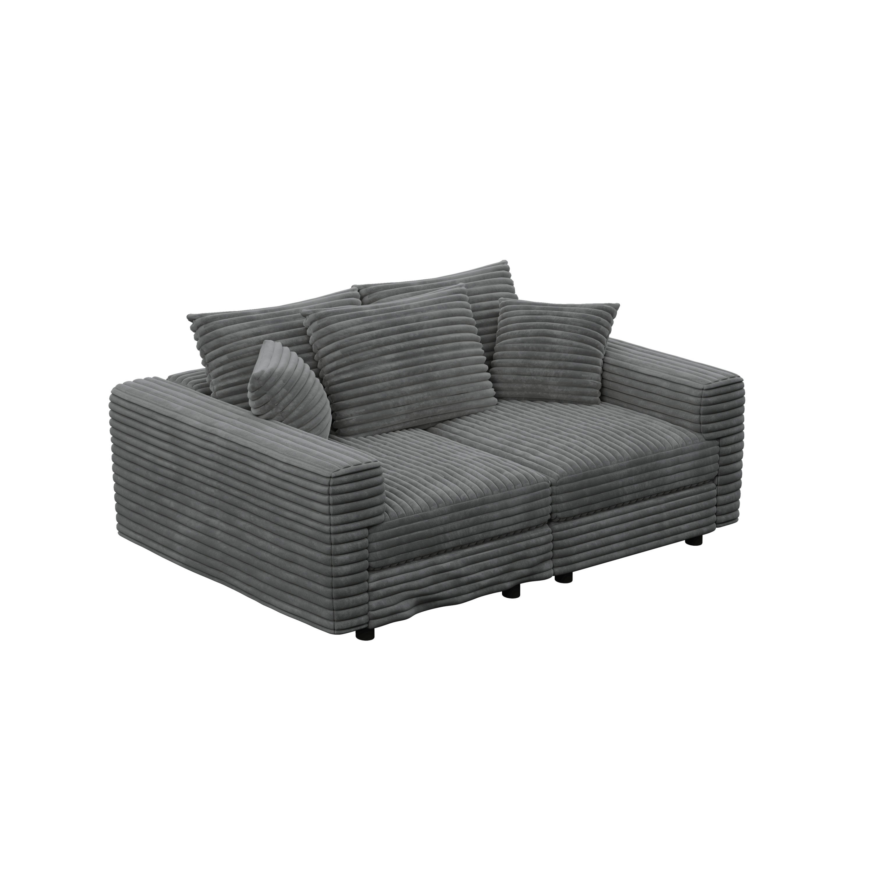 82.7' Modern Comfy Cloud Couch Sofa with Soft Pillows + Ottomans Option