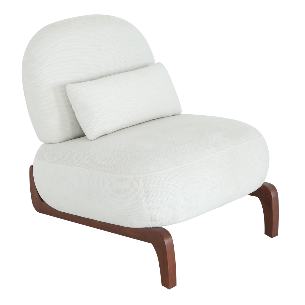 Velvet Accent Chair with Solid Wood Legs