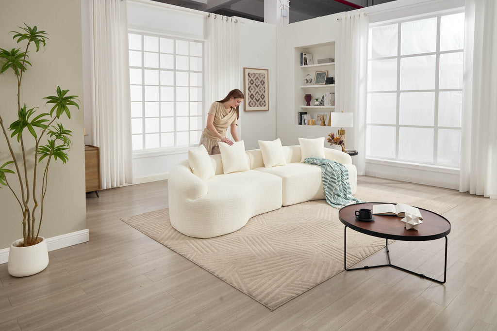 30D High-Density Sponge Sectional Couch for Living Room