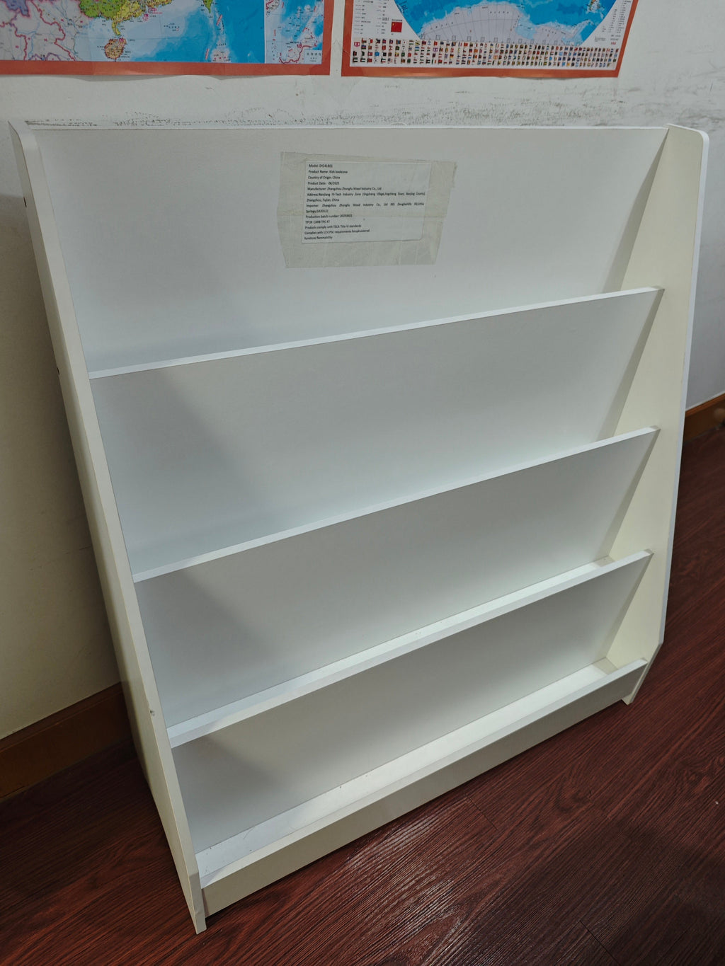 4-Tier MDF Toddler Book Display Shelves Kids Bookshelf