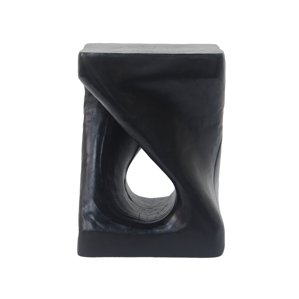 Twist Shape Side Table with Wood-like Texture
