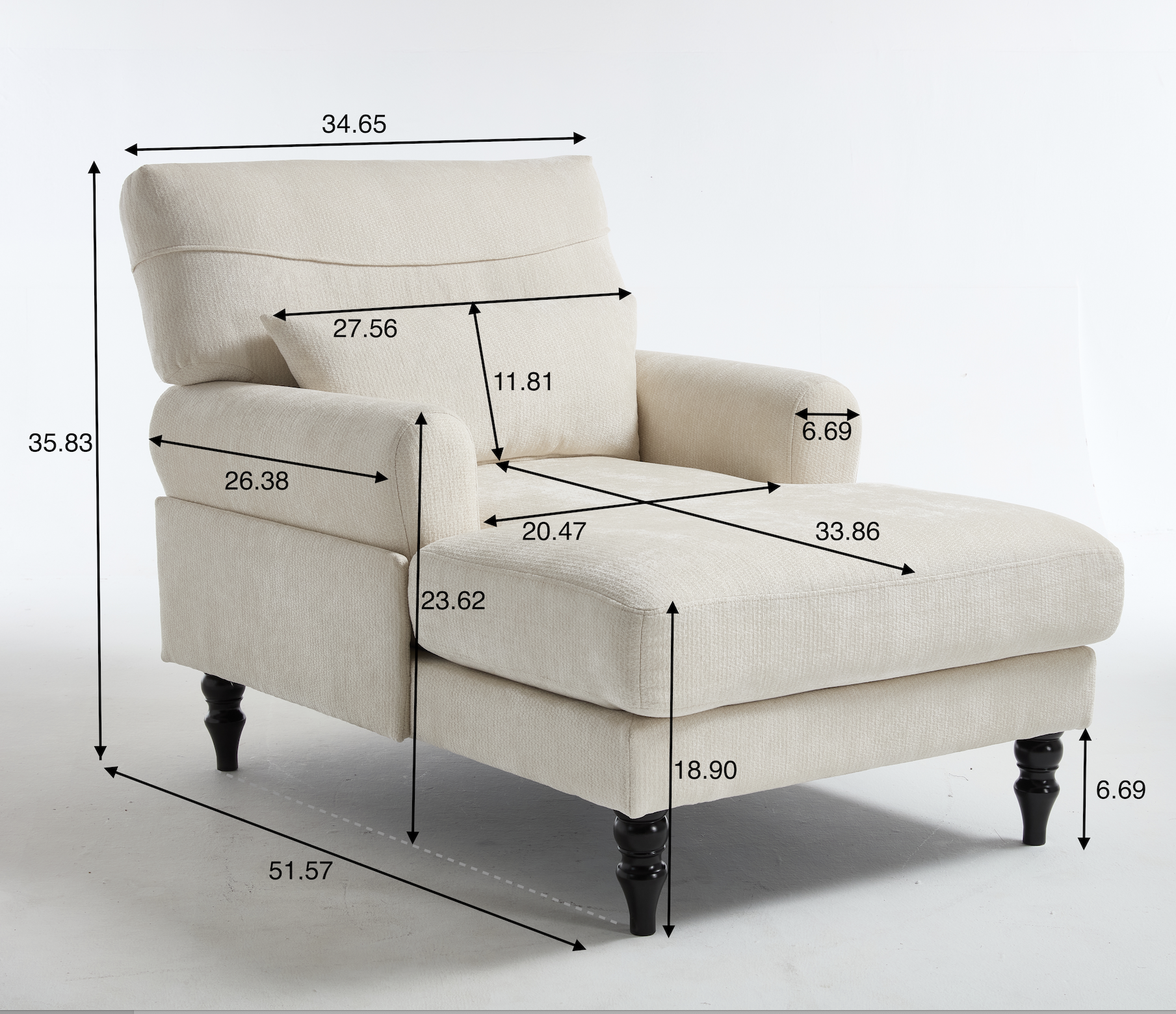 Modern Upholstered Indoor Leisure Sofa Chair