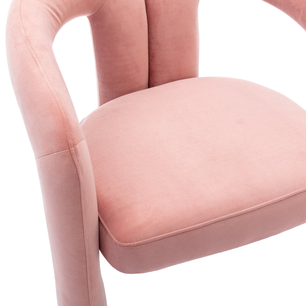 Contemporary Velvet Fabric Upholstered Accent Side Chairs (Set of 2)