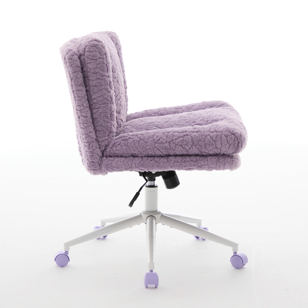 W26.4 inch Wider Artificial Rabbit Hair Home Office Chair