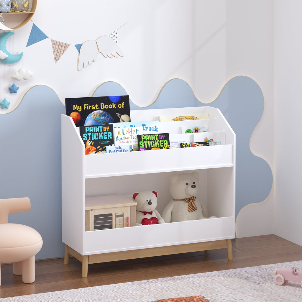 Toddler Book Display Shelf with Storage