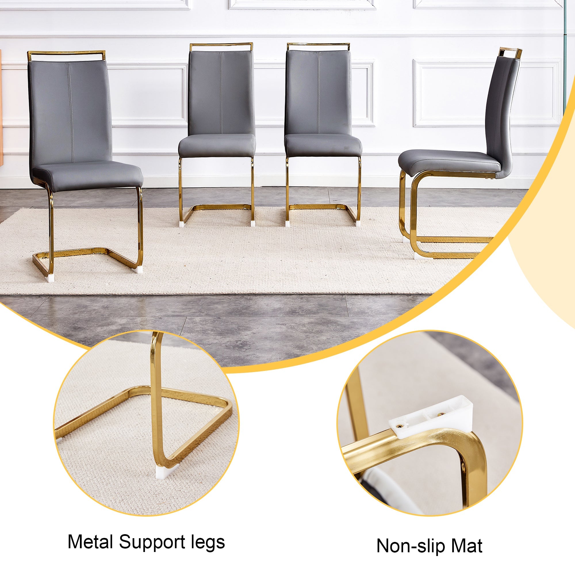Elegant Transparent Tempered Glass Dining Set
