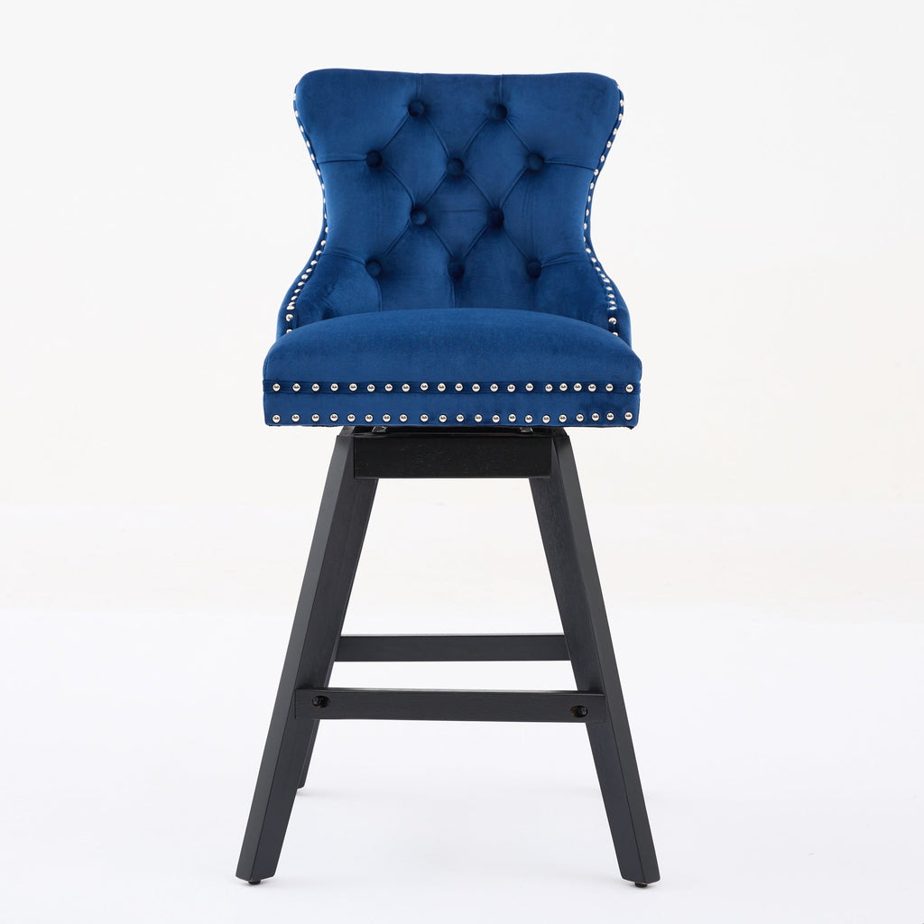 Swivel Velvet Barstools (Set of 2)