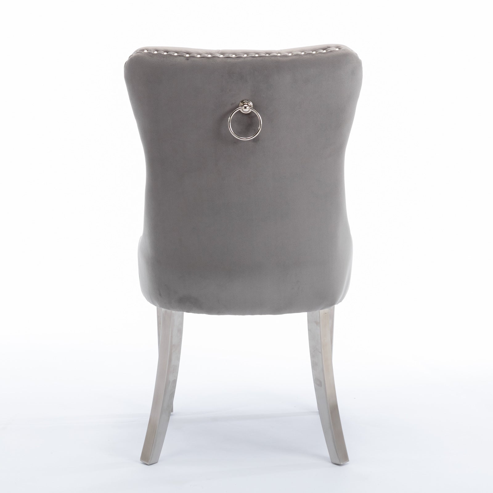 Modern High-end Tufted Solid Wood Velvet Dining Chair(Set of 2)