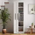 Farmhouse Kitchen Storage Cabinet with Glass Doors