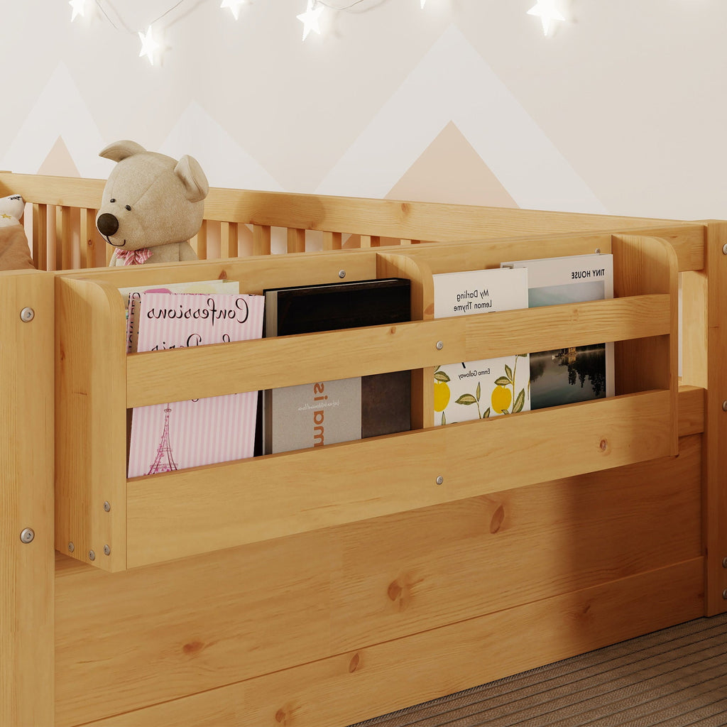 Twin/Full Montessori Floor Kids Bed Frame with High Rails