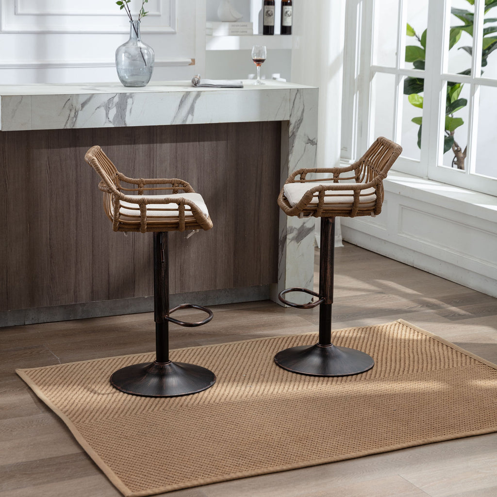 Modern Swivel Bar Stools (Set of 2)