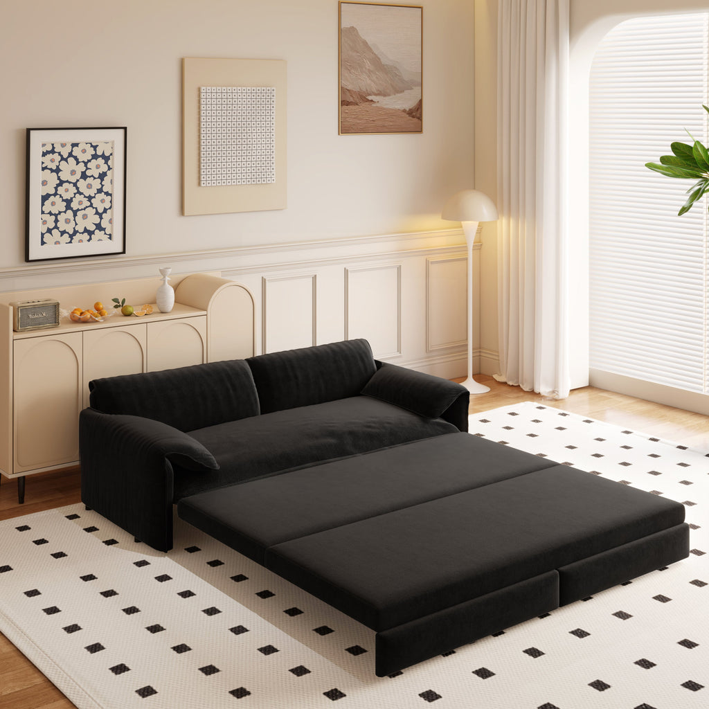 3-in-1 Convertible Sleeper Sofa with Side Storage