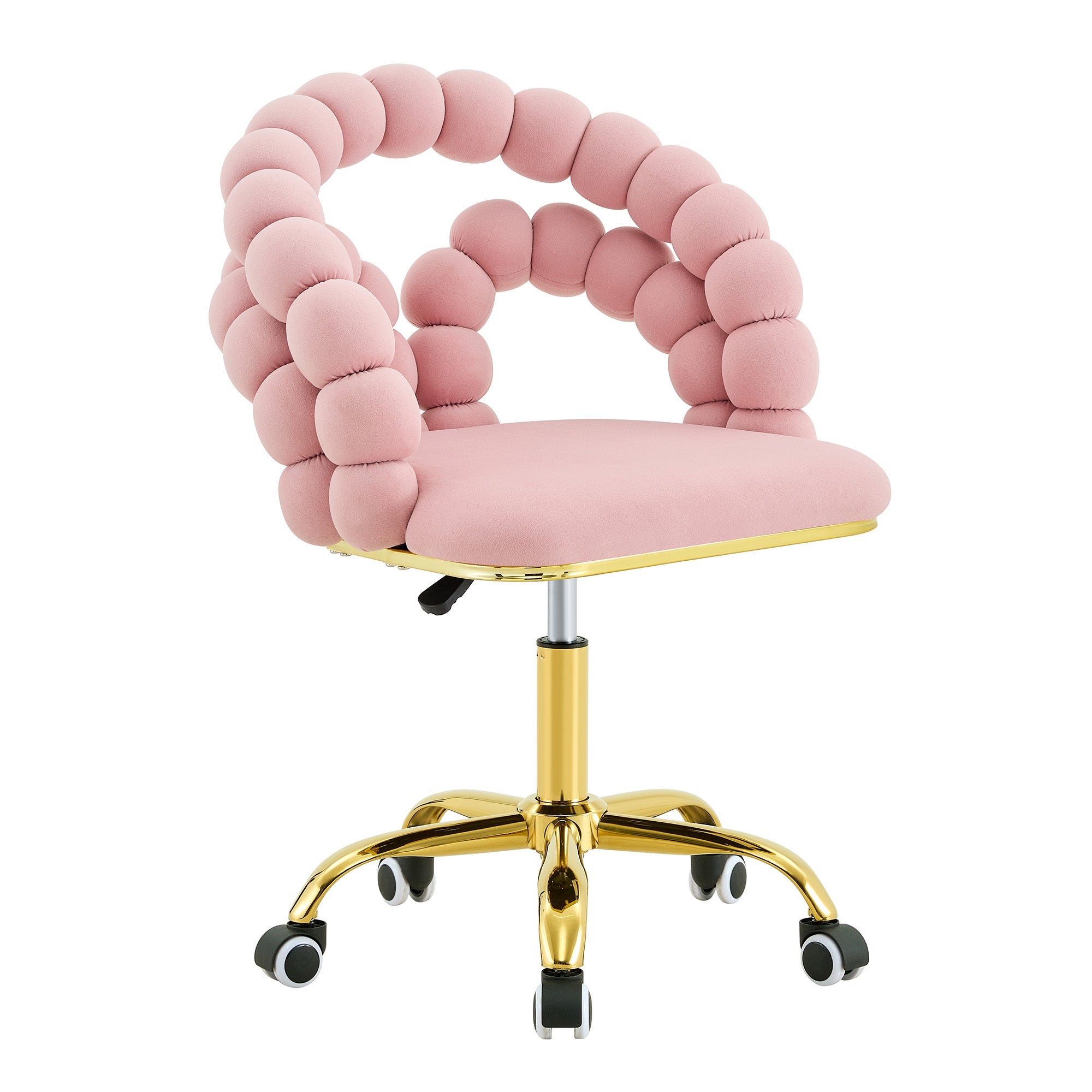 Coloful Modern Velvet Adjustable Swivel Desk Chair with Bubble Back