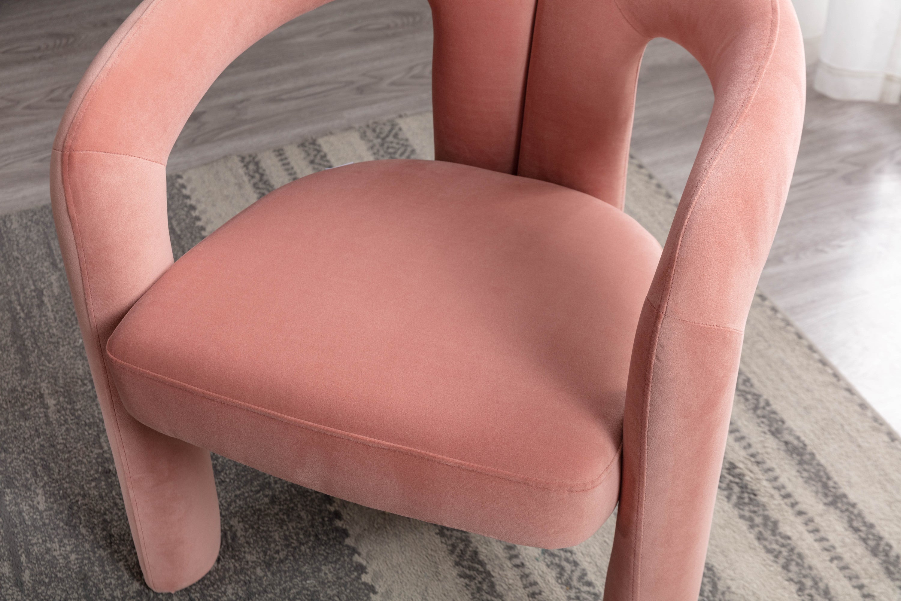 Contemporary Velvet Fabric Upholstered Accent Side Chairs (Set of 2)