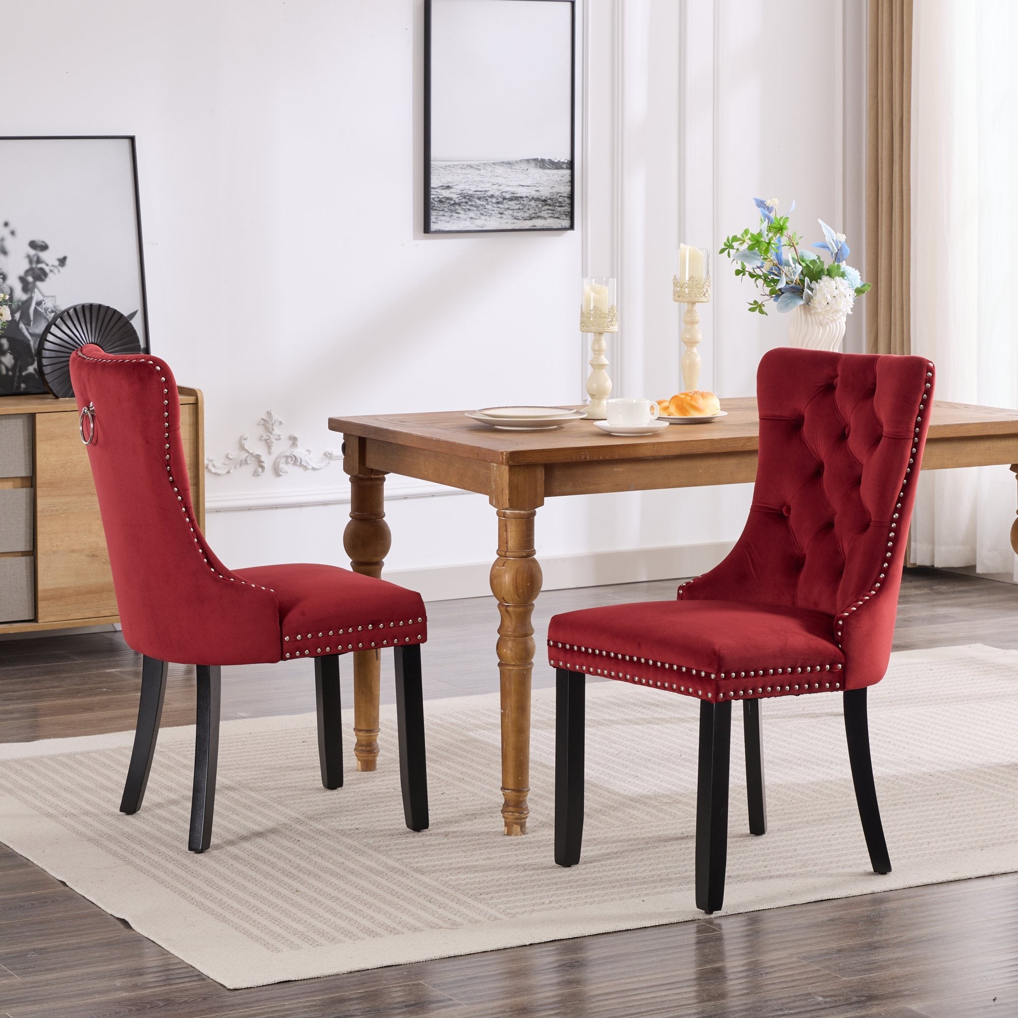 Classic Velvet Dining Chairs (Set of 2)