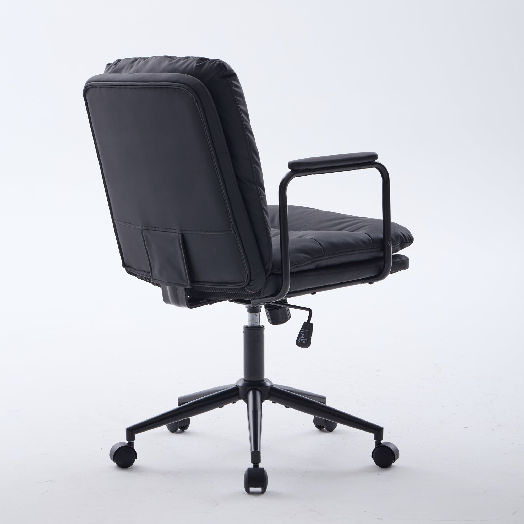 Mid Back Home Office Ergonomic PU Leather Computer Rolling Swivel Chair