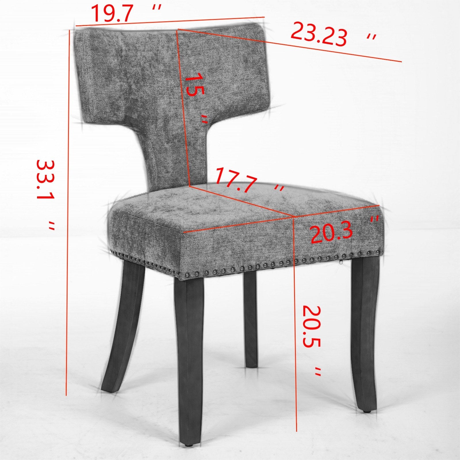 Mid Century Farmhouse Linen Fabric Dining Chairs (Set of 2)