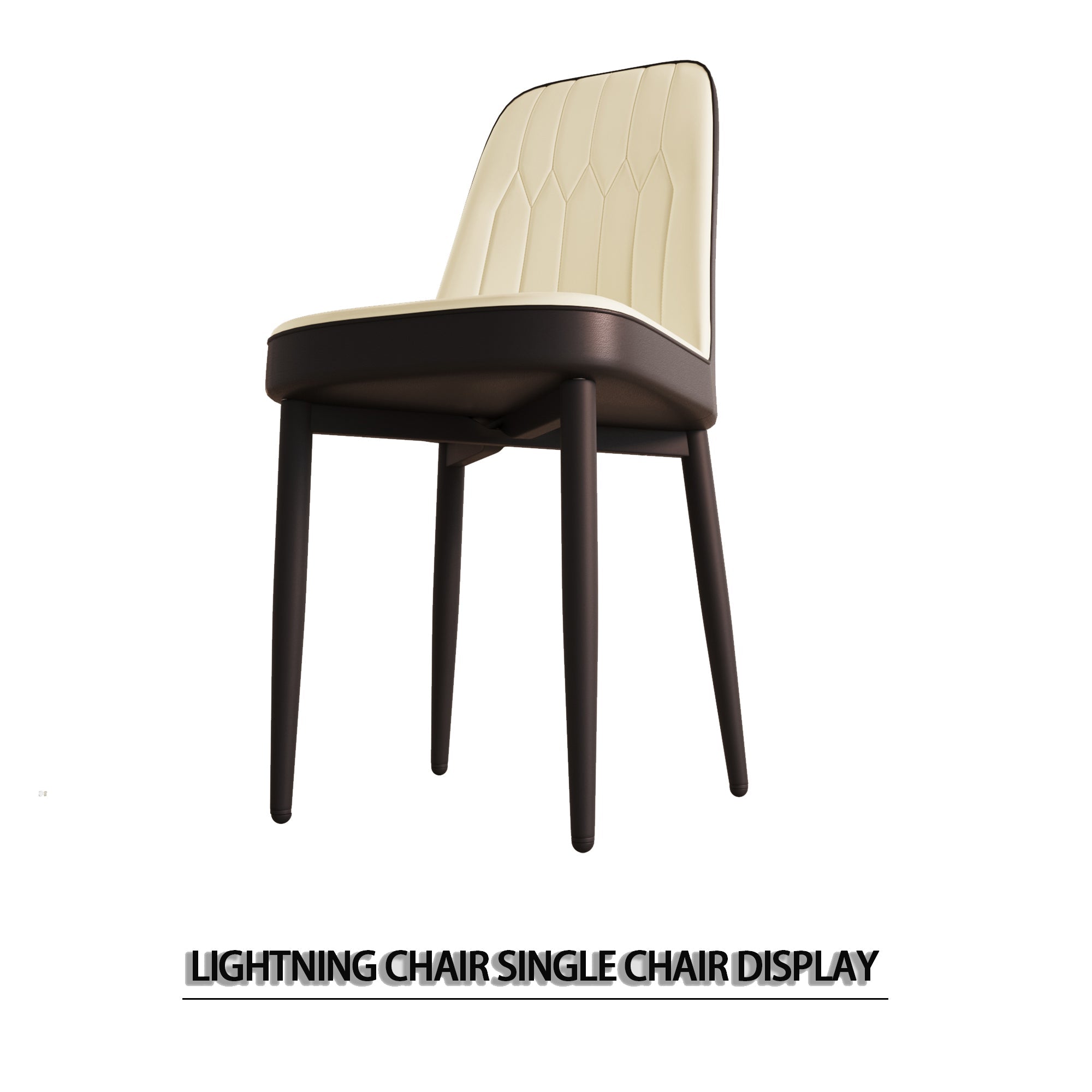 Modern Dining Chair Set of 4 with High-Quality PU Leather