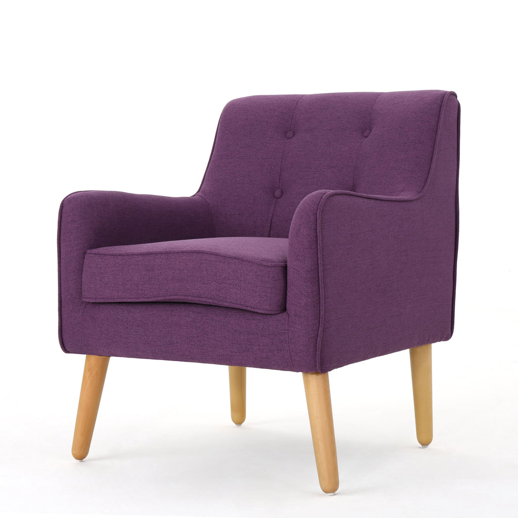 Mid-Century Modern Arm Chair with Tufted Back