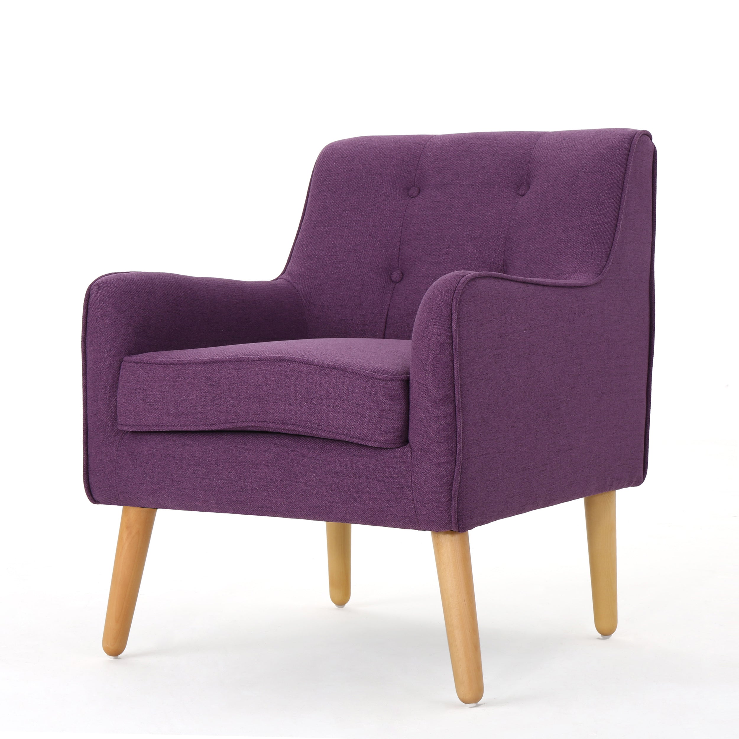 Mid-Century Modern Arm Chair with Tufted Back