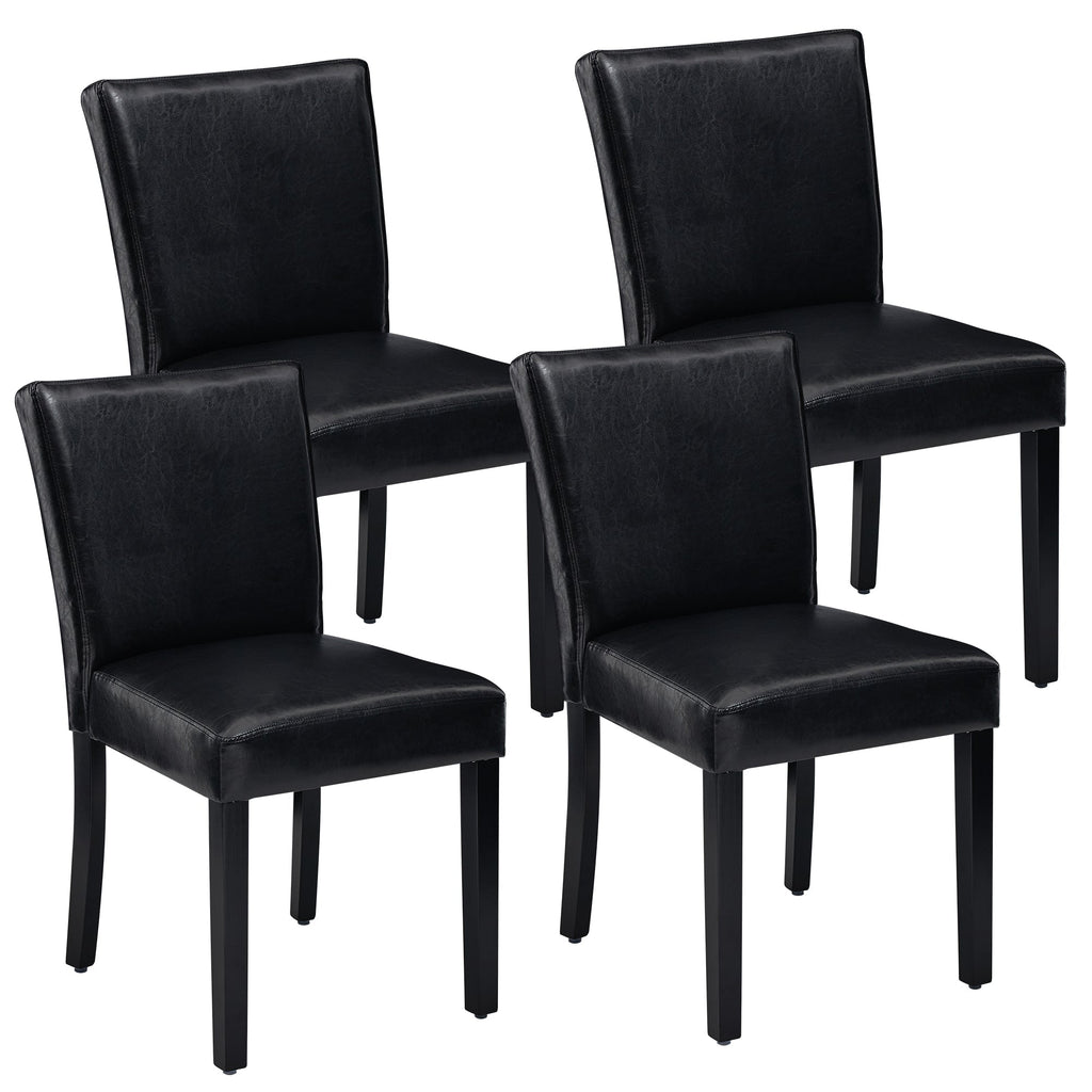 Firmoz Modern High-Back Dining Chairs with Rubberwood Legs