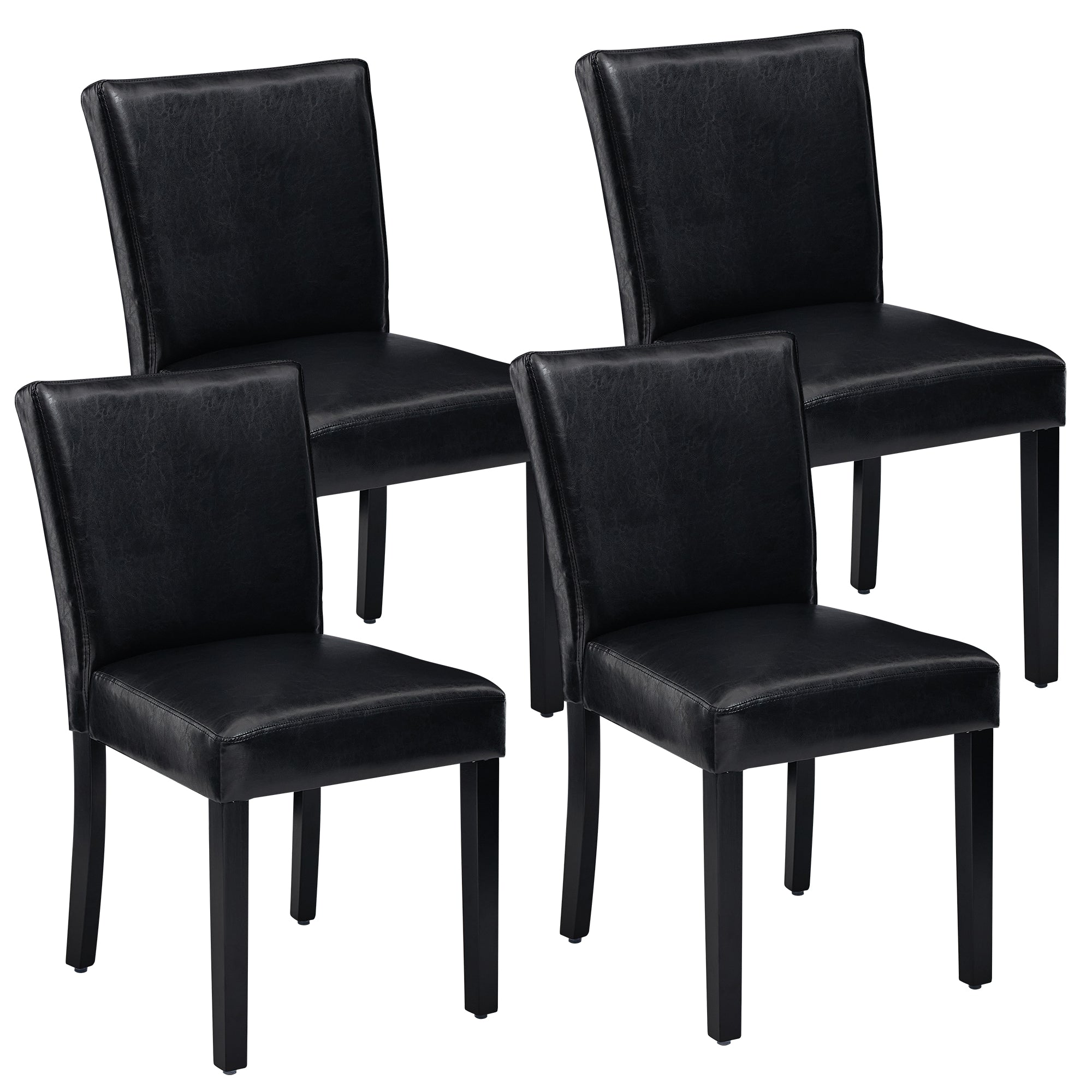 Firmoz Modern High-Back Dining Chairs with Rubberwood Legs