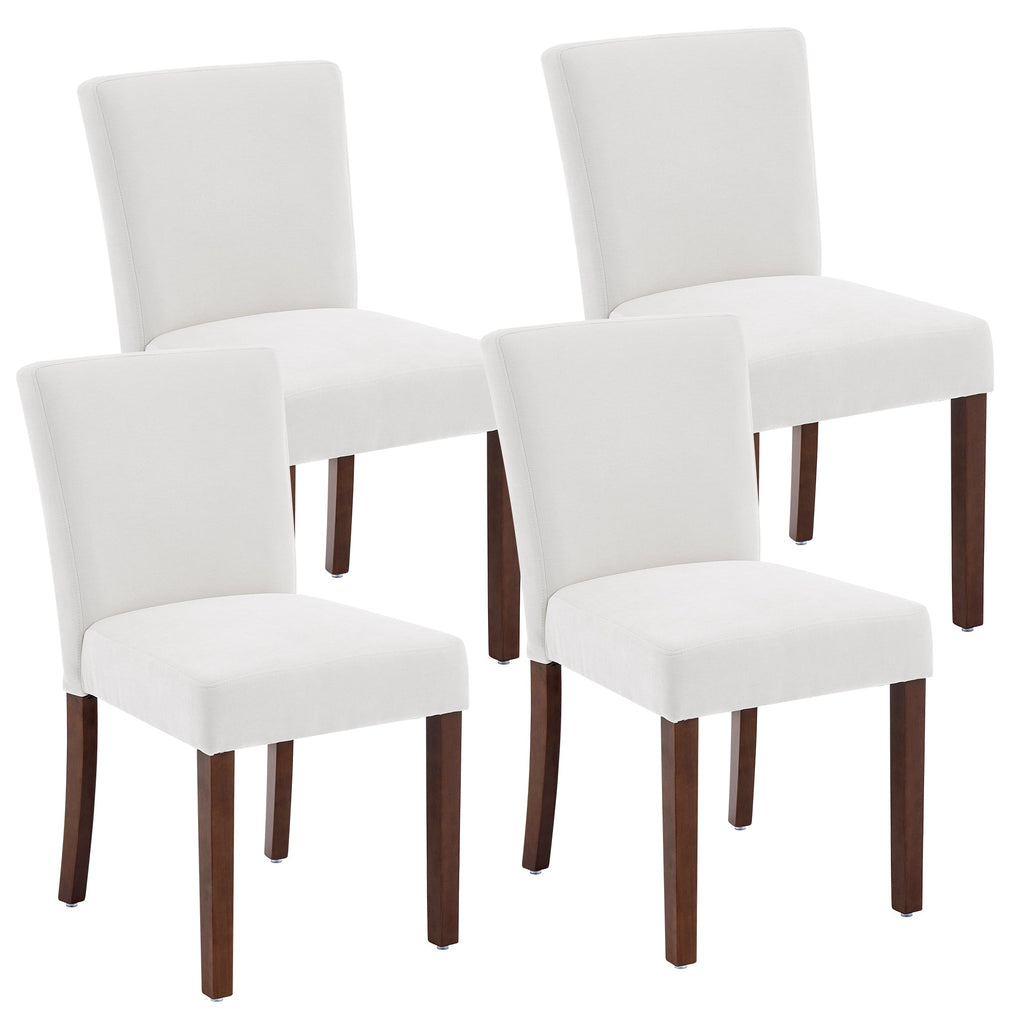 Firmoz Modern High-Back Dining Chairs with Rubberwood Legs
