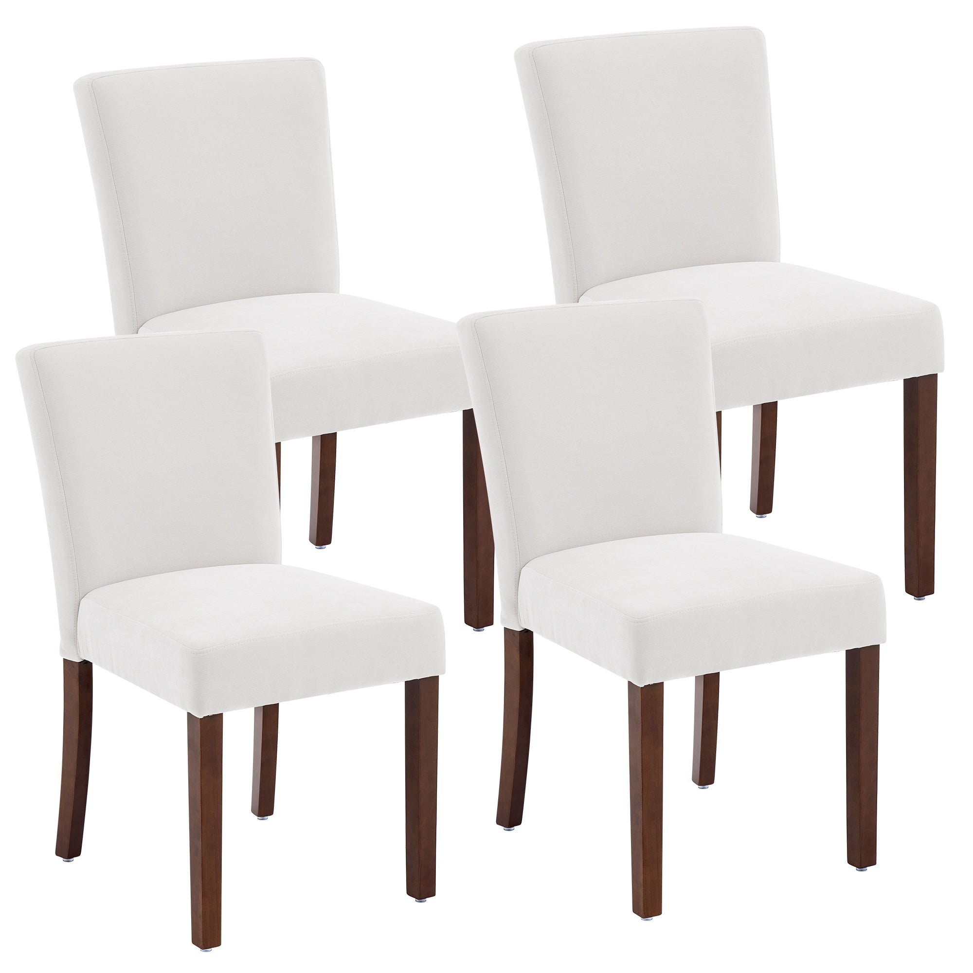 Firmoz Modern High-Back Dining Chairs with Rubberwood Legs
