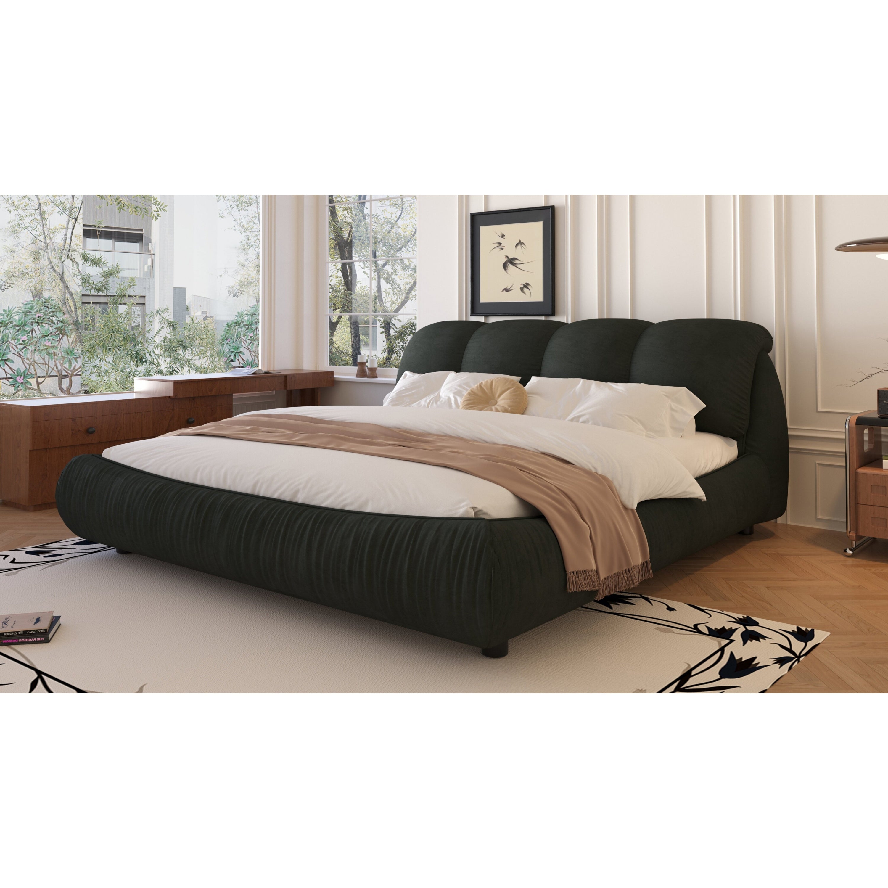 King/Queen Size Luxury Upholstered Platform Bed